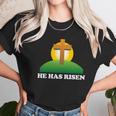 Christian Easter He Has Risen Christianity Cross Women T-Shirt Gifts for Women