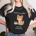 Cute Kitty With Coffee Scratch You Cat Women T-Shirt Gifts for Women