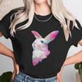 Cute Space Rainbow Gaussian Blur Rabbit Galactic Bunny Women T-Shirt Gifts for Women