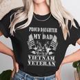 Distressed Proud Daughter Dad Vietnam Veteran Military Gift Graphic Design Printed Casual Daily Basic Women T-Shirt Gifts for Women