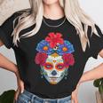 Floral Sugar Skull Day Of The Dead Dia De Muertos Women Women T-Shirt Gifts for Women