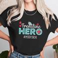 Frontline Hero Med Tech Essential Workers Thank You Nurses Graphic Design Printed Casual Daily Basic Women T-Shirt Gifts for Women