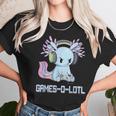 Gamesolotl Axolotl Video Gamer Kawaii Pastel Goth Anime V2 Men Women T-Shirt Graphic Print Casual Unisex Tee Women T-Shirt Gifts for Women