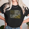 God Family Steelers Us Vintage Flag Team Dad Mam Day Gifts Women T-Shirt Gifts for Women