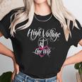 High Voltage Line Wife Black Women T-Shirt Gifts for Women