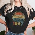 Womens January 1967 Vintage 55 Years Old Retro 55Th Birthday Gift V-Neck Women T-Shirt Gifts for Women