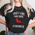 Just A Girl Who Loves Cardinals Bird Birding Gift Women T-Shirt Gifts for Women