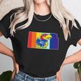 Kansas Jayhawks Rainbow Women T-Shirt Gifts for Women