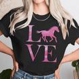 Love Horses Pink Logo Women T-Shirt Gifts for Women