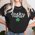 Lucky Mama St Patrick Day Mommy And Me Scoop Neck Women T-Shirt Gifts for Women