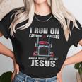 Mens Caffeine Diesel Jesus Christian Trucker Distressed Women T-Shirt Gifts for Women