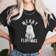 Merry Fluffmas Funny Christmas Cat Women T-Shirt Gifts for Women