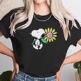 Peanuts Snoopy Pink Daisy Flower Shirt Women T-Shirt Gifts for Women