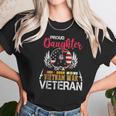 Proud Daughter Vietnam War Veteran American Flag Military Women T-Shirt Gifts for Women