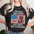 Proud Sister Of Vietnam Veteran Patriotic Usa Flag Military Women T-Shirt Gifts for Women