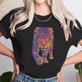 Rainbow Jaguar Abstract Colorful Cat Lover Women T-Shirt Gifts for Women