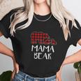 Red Plaid Mama Bear Two Cubs Matching Buffalo Pajama Xmas Women T-Shirt Gifts for Women