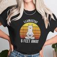 Retro Llamastay 6 Feet Away Llama Social Distancing Women T-Shirt Gifts for Women