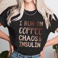 I Run On Coffee Chaos And Insulin Funny Diabetic Diabetes Gift Women T-Shirt Gifts for Women