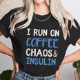 I Run On Coffee Chaos And Insulin Funny Diabetic Diabetes Meaningful Gift Women T-Shirt Gifts for Women