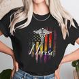 Vintage Nurse American Usa Flag Color Nurse Pharmacy Gift Women T-Shirt Gifts for Women