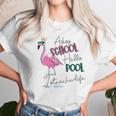 Adios School Hello Pool Flamingo Teacher Life Women T-Shirt Gifts for Women