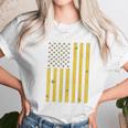 American Flag Honeycomb Honey Bee Women T-Shirt Gifts for Women