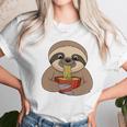 Anime Sloth Ramen Noodles Women Anime Women T-Shirt Gifts for Women