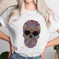 Black Flower Sugar Skull Day Of Dead Women T-Shirt Gifts for Women