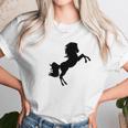 Black Stallion Horse Silhouette Riding Love Women T-Shirt Gifts for Women