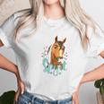 Dreamworks Riding Free Spirit Horseshoe Women T-Shirt Gifts for Women