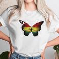 Ghana Flag Ghanaian Flag Butterfly Women T-Shirt Gifts for Women