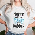 Heart Co Designs Cute Proposal Baby Onesie Mommy Will You Marry My Daddy Baby Clothes Women T-Shirt Gifts for Women