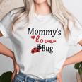 Mommys Love Bug White Puppy Dog Women T-Shirt Gifts for Women