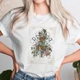 The Plant Lover Tarot Card Skeleton Skull Flowers Plants Women T-Shirt Gifts for Women