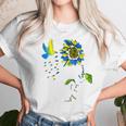 Pray For Ukraine Peace In Ukraine Dovesunflower Ukraine Graphic Design Printed Casual Daily Basic Women T-Shirt Gifts for Women