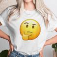 Thinking Emoji Funny Sarcastic Smiley Emoji Women T-Shirt Gifts for Women