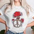 Trippy Magic Mushrooms Peace Sign 70S Women T-Shirt Gifts for Women