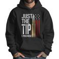 Just The Tip I Promise Bullet American Flag Gun Lover Back Graphic Design Printed Casual Daily Basic Men Hoodie