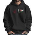 Palestine Flag Proud Palestinian Heartbeat Men Hoodie