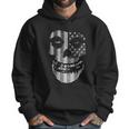 Popfunk Misfits Officially Licensed Gray American Flag Skull Men Hoodie