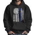 Thin Blue Line Flag American Us Marshal Men Hoodie