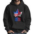 Useh Leaf Canadian American Flag Canada Usa Patriotic Men Hoodie