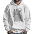 Bold Imprints Retro 2Nd Amendment American Flag Skull Crossbones Pistols Men Hoodie