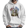 Double Flag Usn Navy Men Hoodie