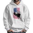 Rodeo Bull Rider Patriotic American Flag Men Hoodie