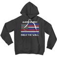 America First Build The Wall Flag Men Hoodie