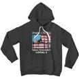 Hanging And Banging Union Ironworkers Us Flag Labor Day Gift Graphic Design Printed Casual Daily Basic Men Hoodie