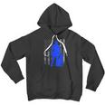 Male K9 Officer Blue Line Flag For K9 Handlers Men Hoodie