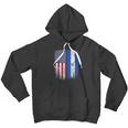 Salvadoran American Flag El Salvador Salvadorean Salvadorian Men Hoodie